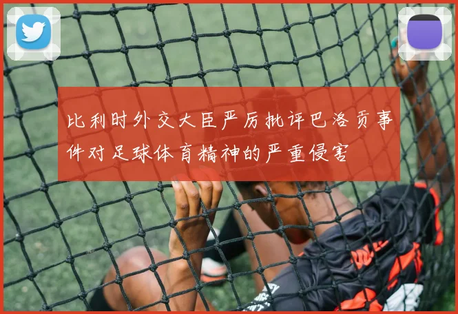 比利时外交大臣严厉批评巴洛贡事件对足球体育精神的严重侵害